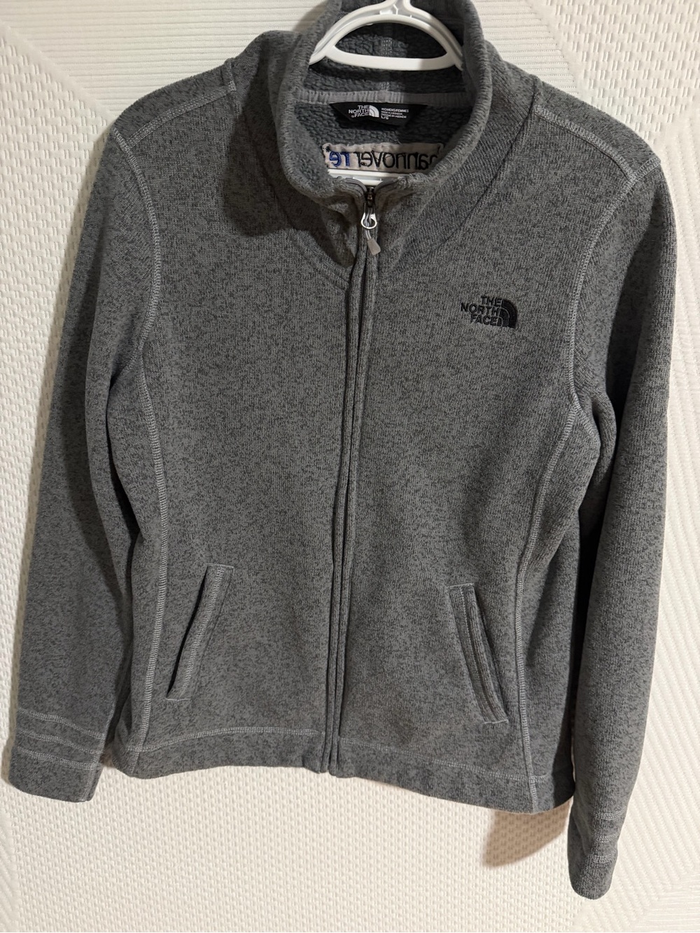 The North Face Heather Gray Zip-Up Fleece Jacket